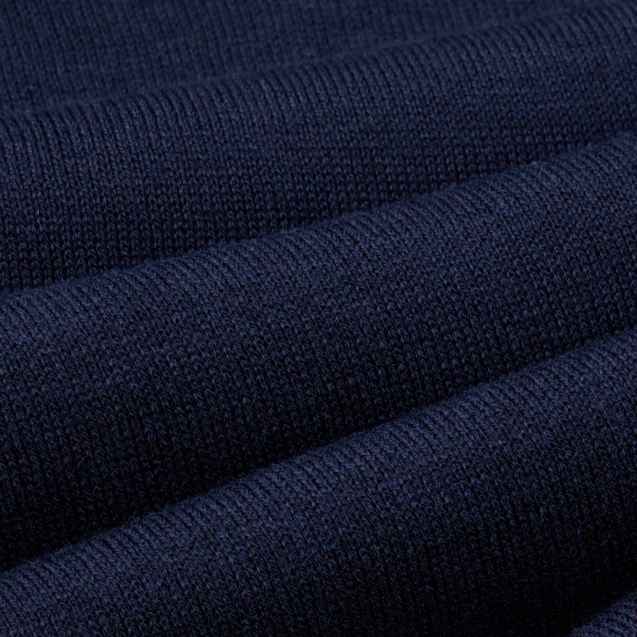 Maglia Girocollo a Maniche Corte in Seta Cotone Blu Navy Maglia Girocollo Paolo Pecora