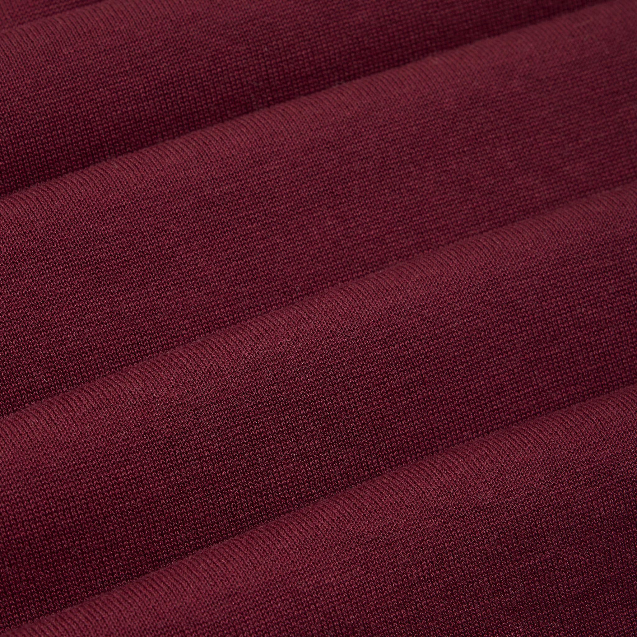 Maglia Girocollo a Maniche Corte in Seta Cotone Mattone Scuro Maglia Girocollo Paolo Pecora