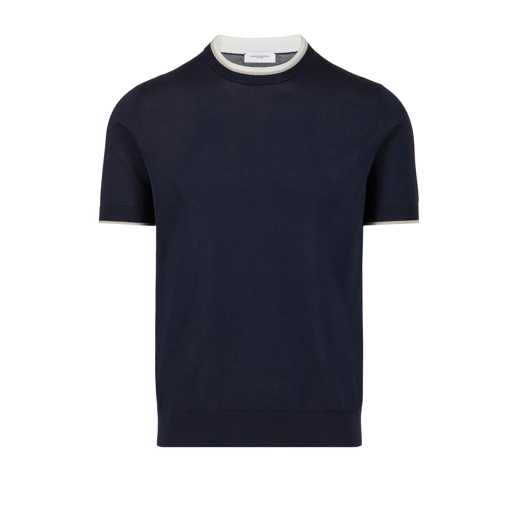 Maglia Girocollo Blu Maglia Girocollo Paolo Pecora