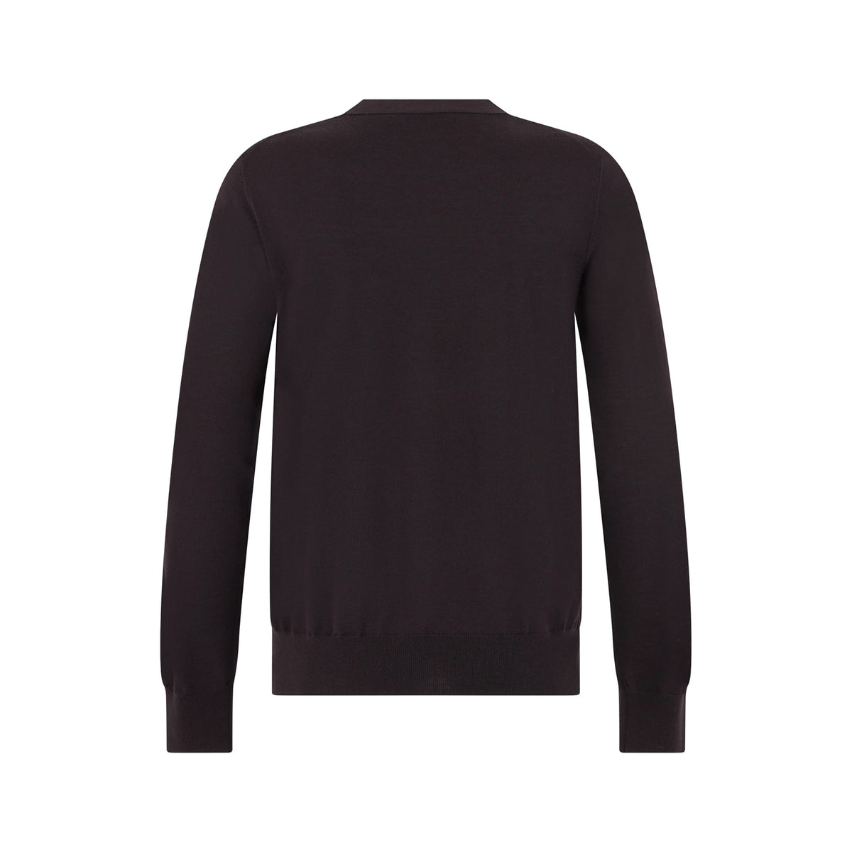 Maglia Girocollo in Lana Merino Extrafine Ebano Maglia Girocollo Paolo Pecora