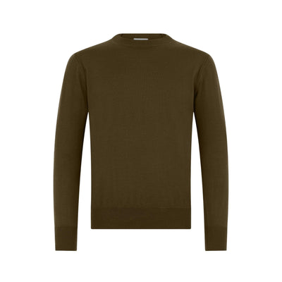 Maglia Girocollo in Lana Merino Extrafine Wenghe Maglia Girocollo Paolo Pecora