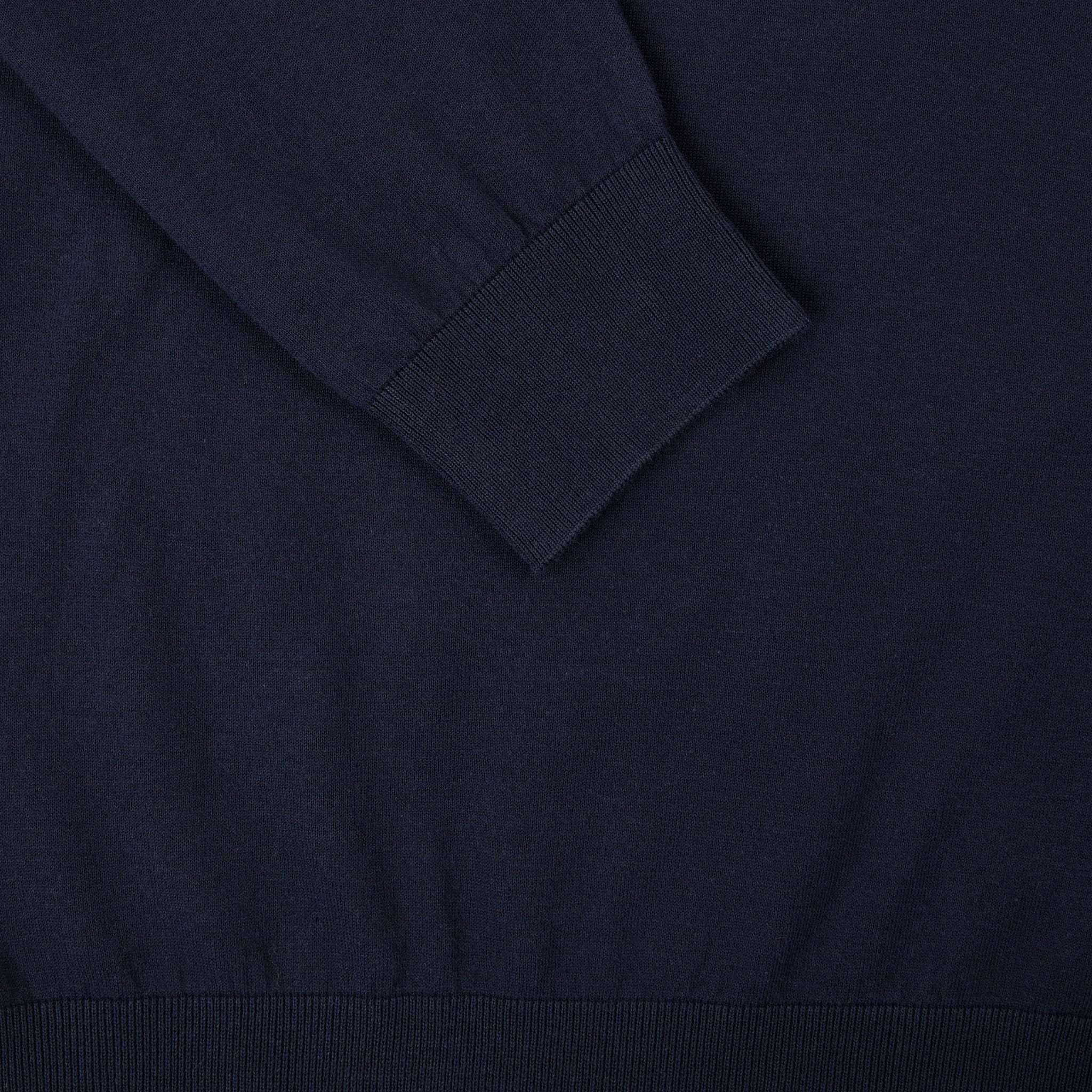 Maglia Girocollo in Puro Cotone Extrafine Blu Navy Maglia Girocollo Paolo Pecora