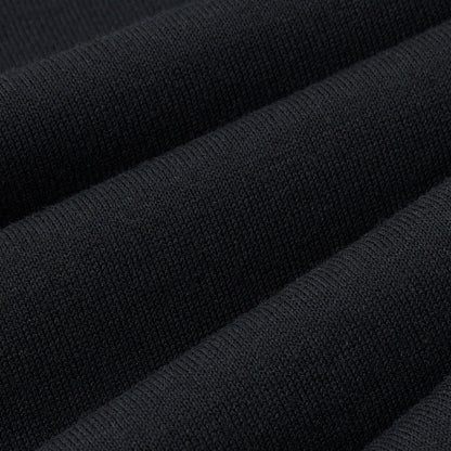 Maglia Girocollo in Puro Cotone Extrafine Nero Maglia Girocollo Paolo Pecora