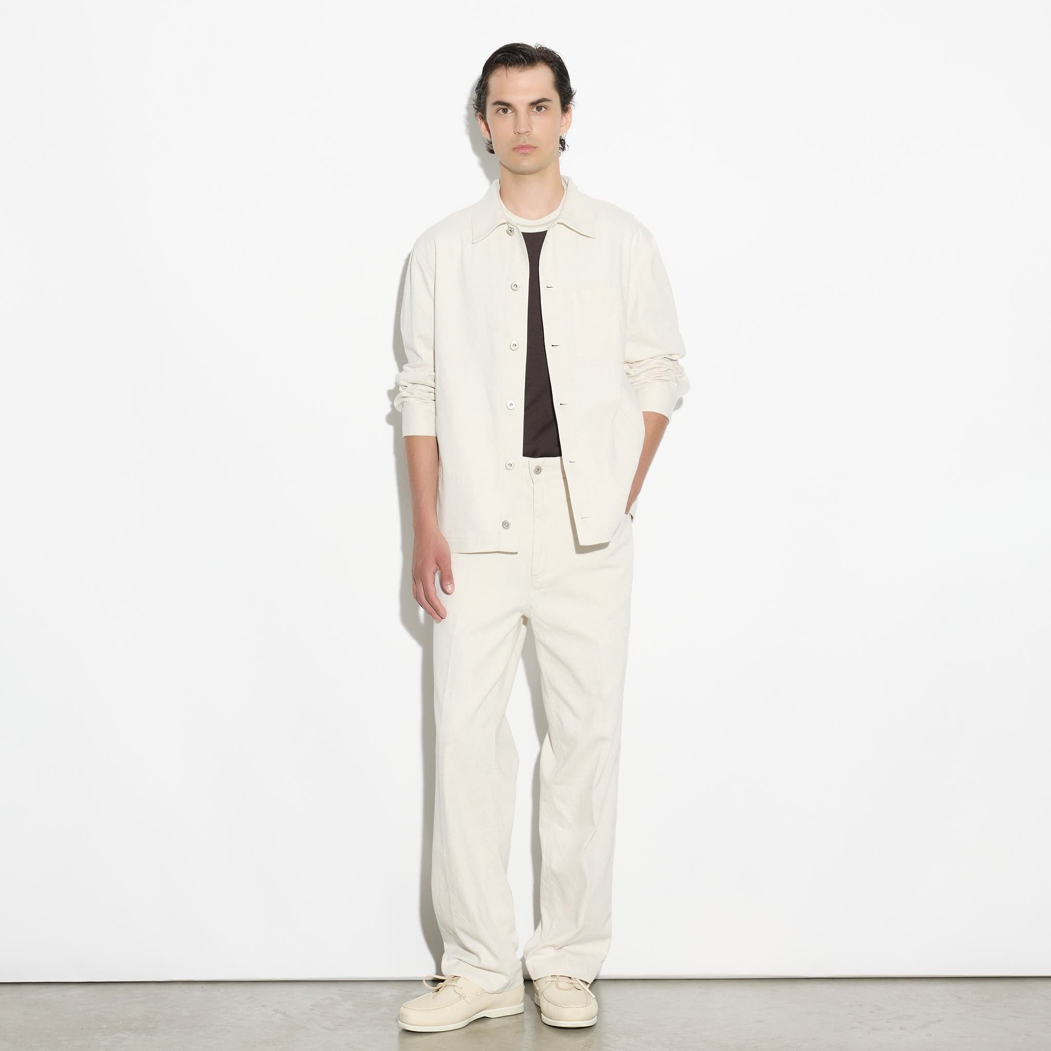 Maglia Girocollo in Seta Cotone con Profili a Contrasto Marrone Scuro Maglia Girocollo Paolo Pecora