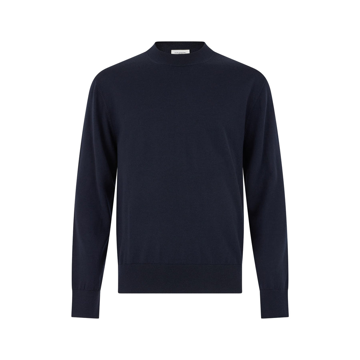 Maglia Girocollo Loose Fit in Lana Merino Extrafine Blu Maglia Girocollo Paolo Pecora