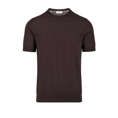 Maglia Girocollo Marrone Scuro Maglia Girocollo Paolo Pecora