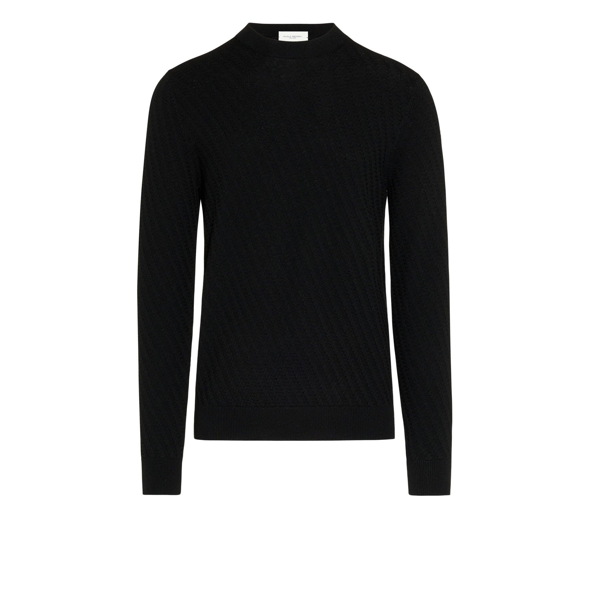 Maglia Girocollo Nero Maglia Girocollo Paolo Pecora