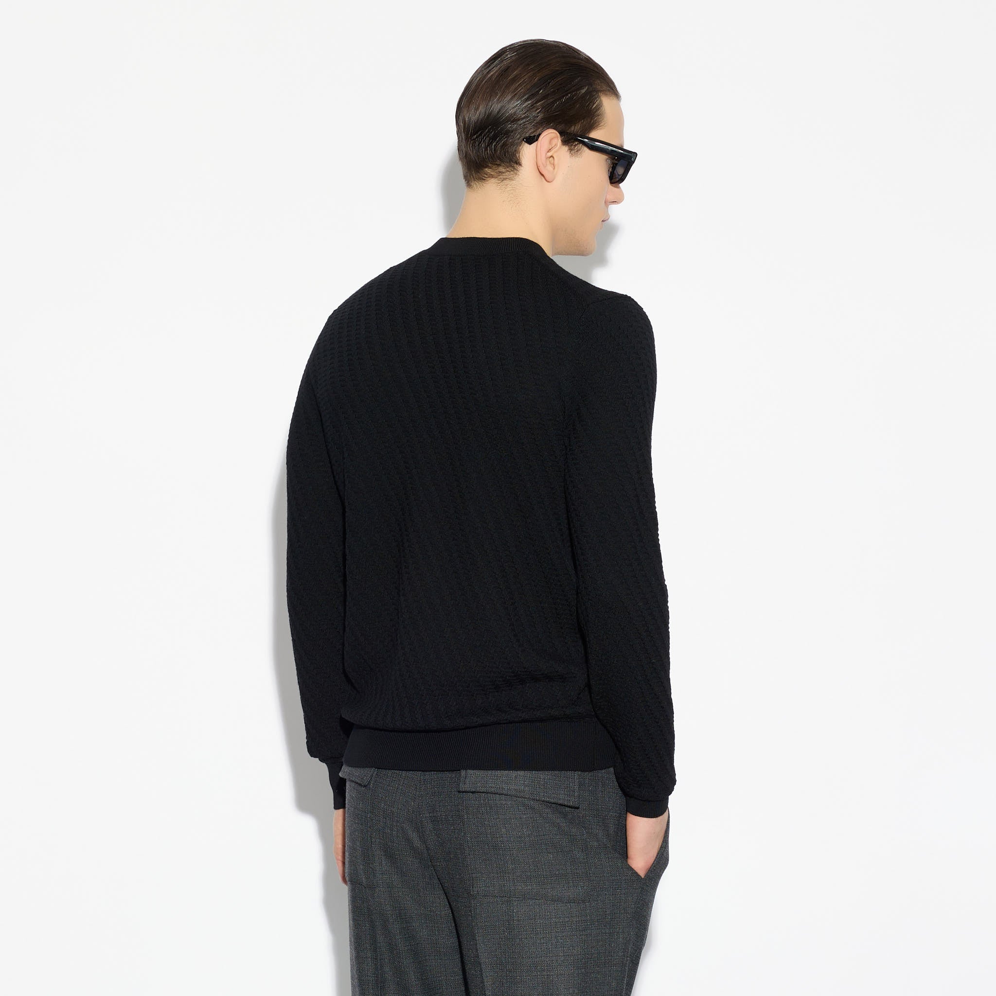 Maglia Girocollo Nero Maglia Girocollo Paolo Pecora