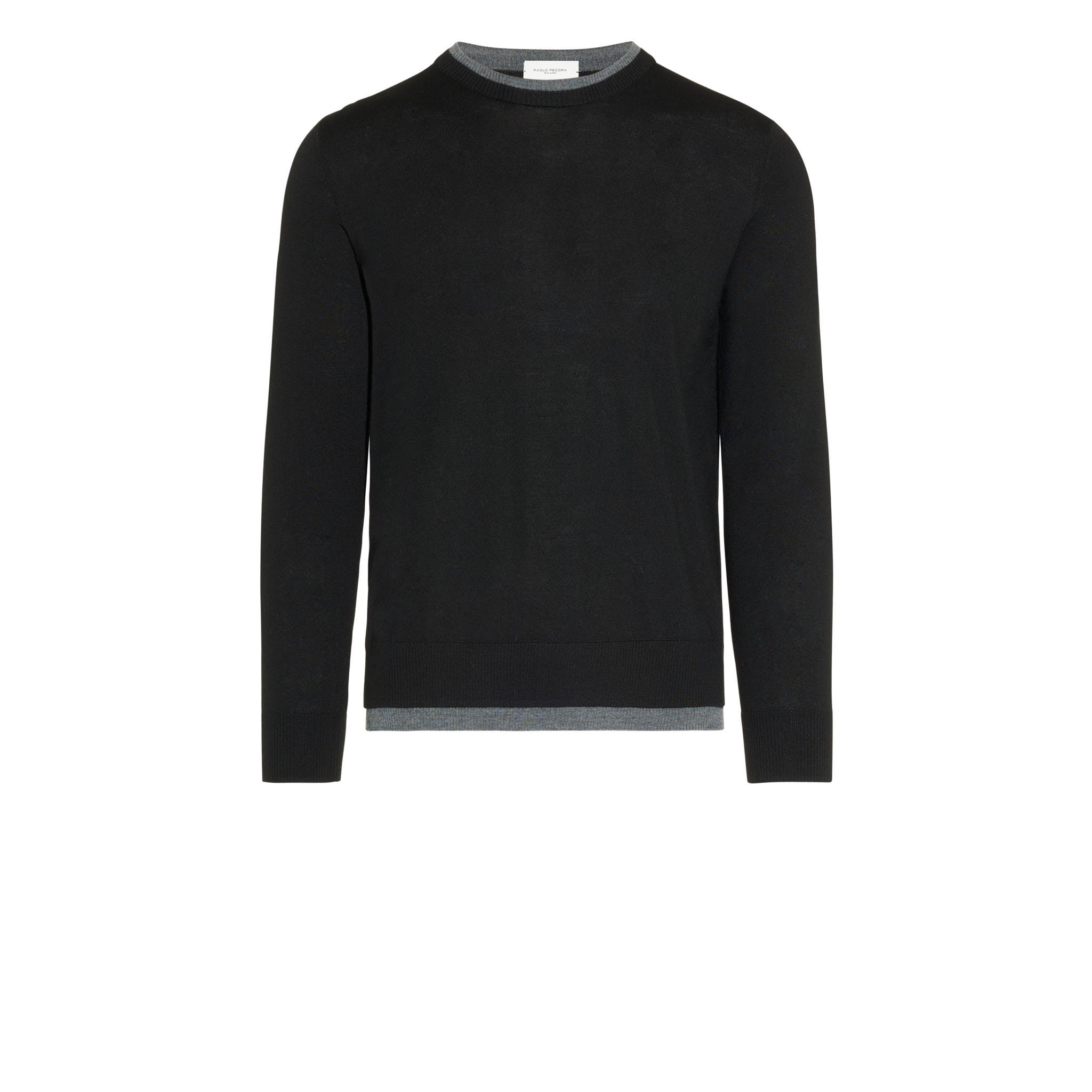 Maglia Girocollo Nero Maglia Girocollo Paolo Pecora