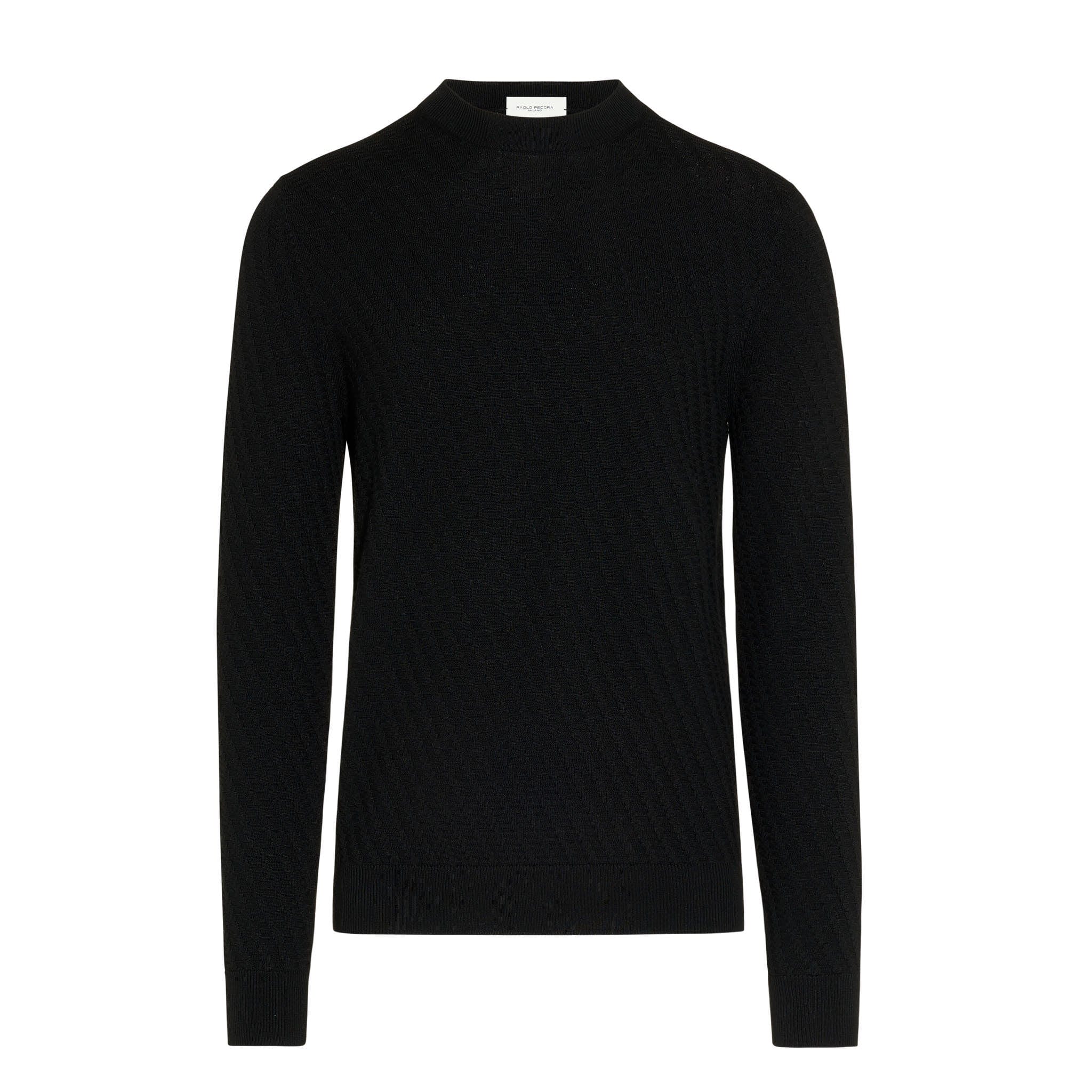 Maglia Girocollo Nero Maglia Girocollo Paolo Pecora