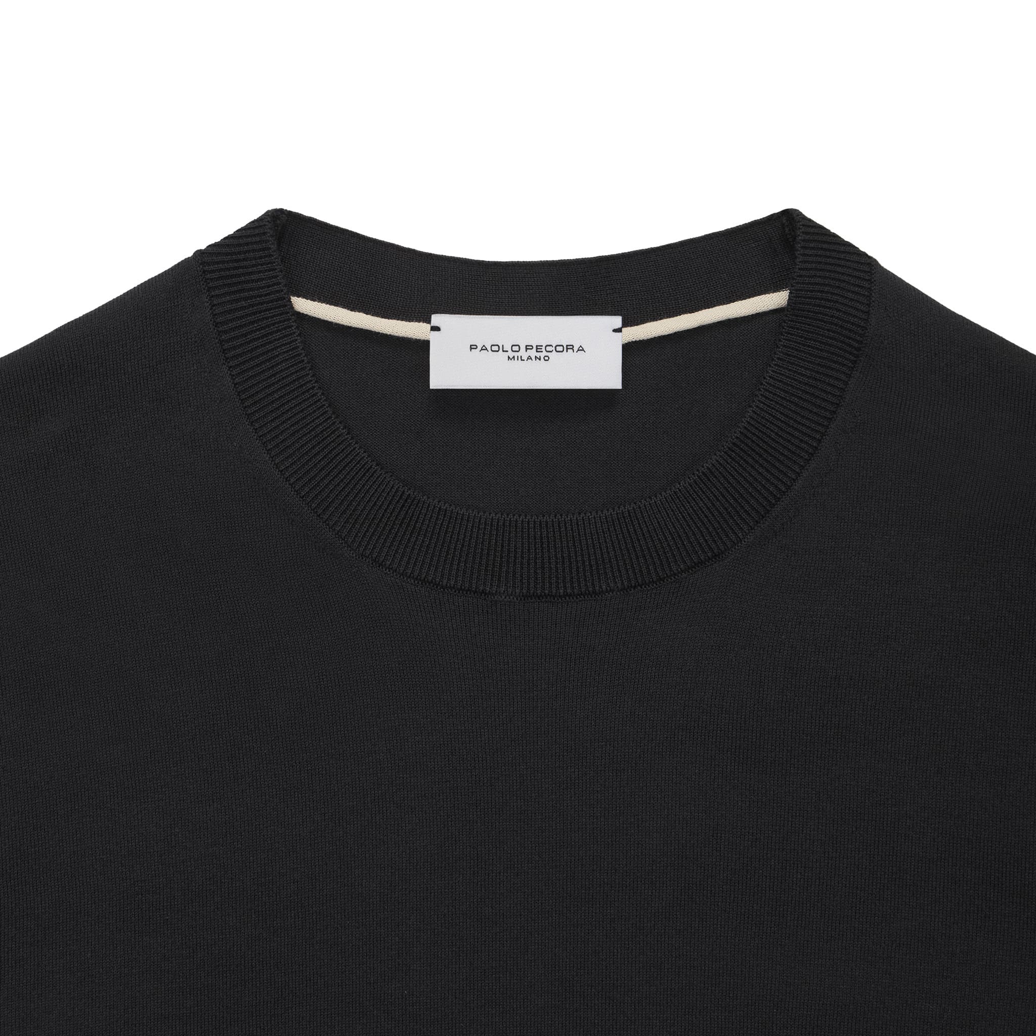 Maglia Girocollo Nero Maglia Girocollo Paolo Pecora