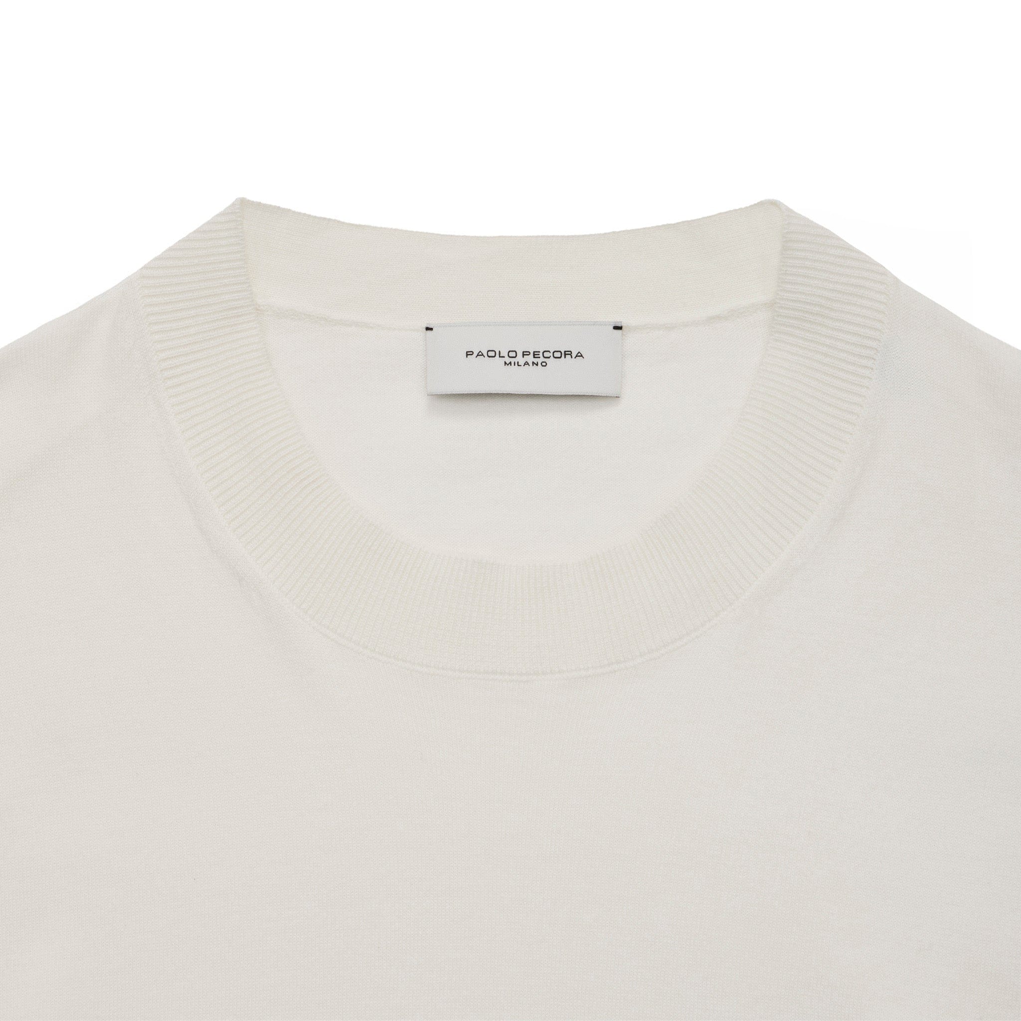 Maglia Girocollo Panna Maglia Girocollo Paolo Pecora