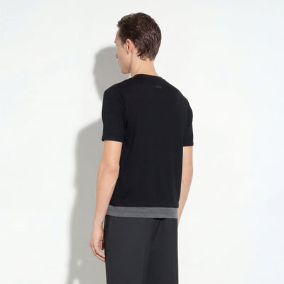 Maglia Girocollo Unito Nero Grigio Maglia Girocollo Paolo Pecora