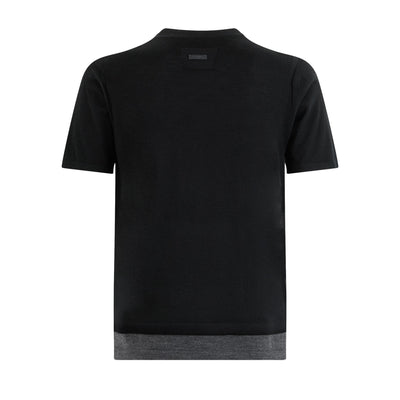 Maglia Girocollo Unito Nero Grigio Maglia Girocollo Paolo Pecora