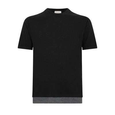 Maglia Girocollo Unito Nero Grigio Maglia Girocollo Paolo Pecora