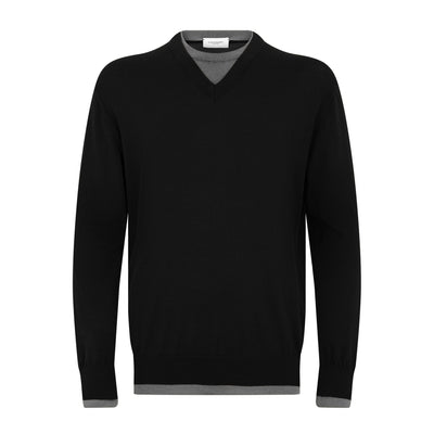 Maglia Girocollo Unito Nero Grigio Maglia Girocollo Paolo Pecora