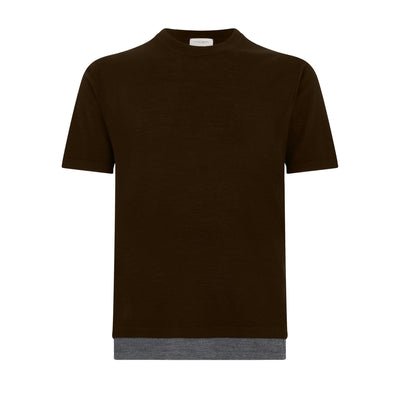 Maglia Girocollo Visone/Asfalto Maglia Girocollo Paolo Pecora