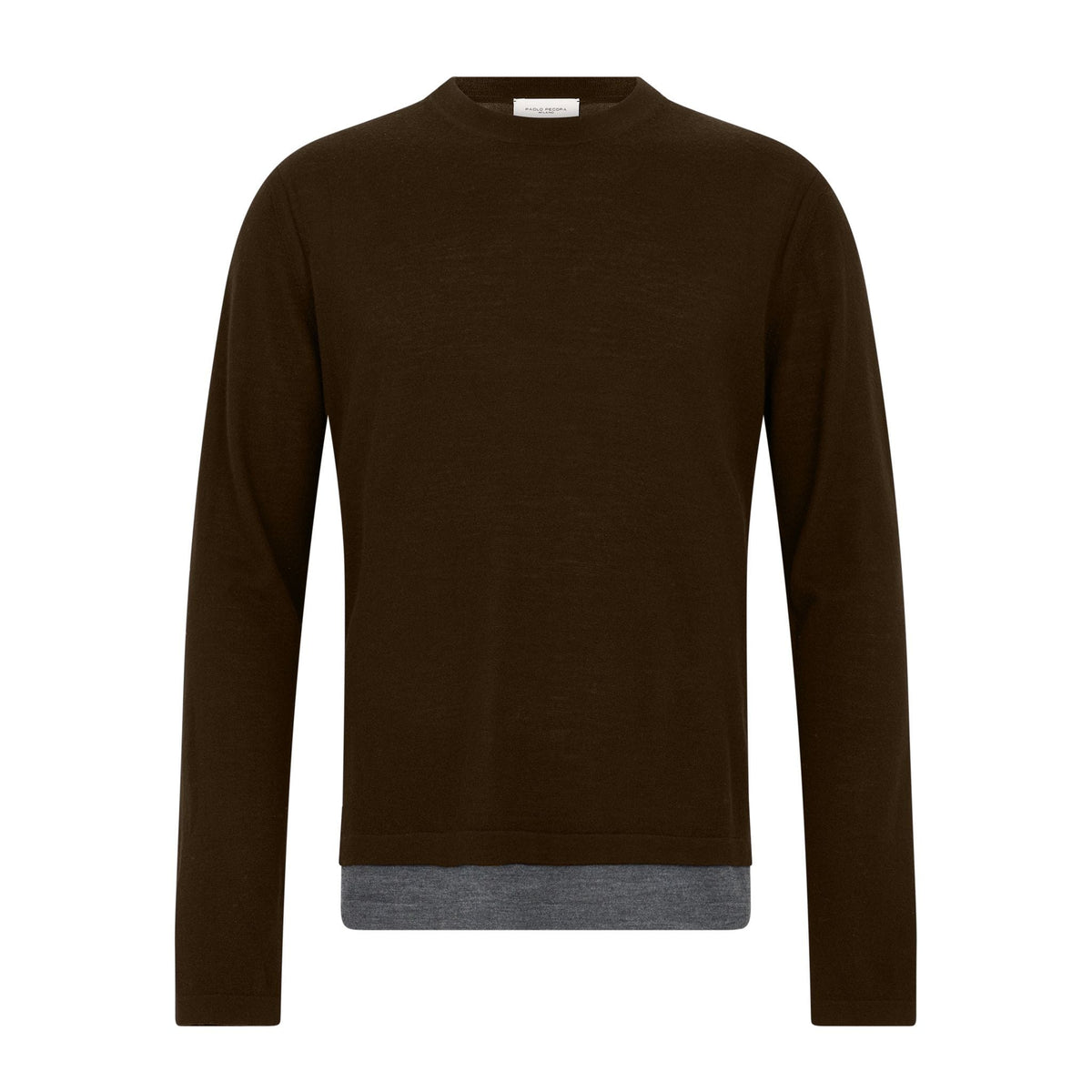 Maglia Girocollo Visone/Asfalto Maglia Girocollo Paolo Pecora