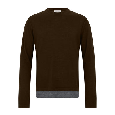 Maglia Girocollo Visone/Asfalto Maglia Girocollo Paolo Pecora