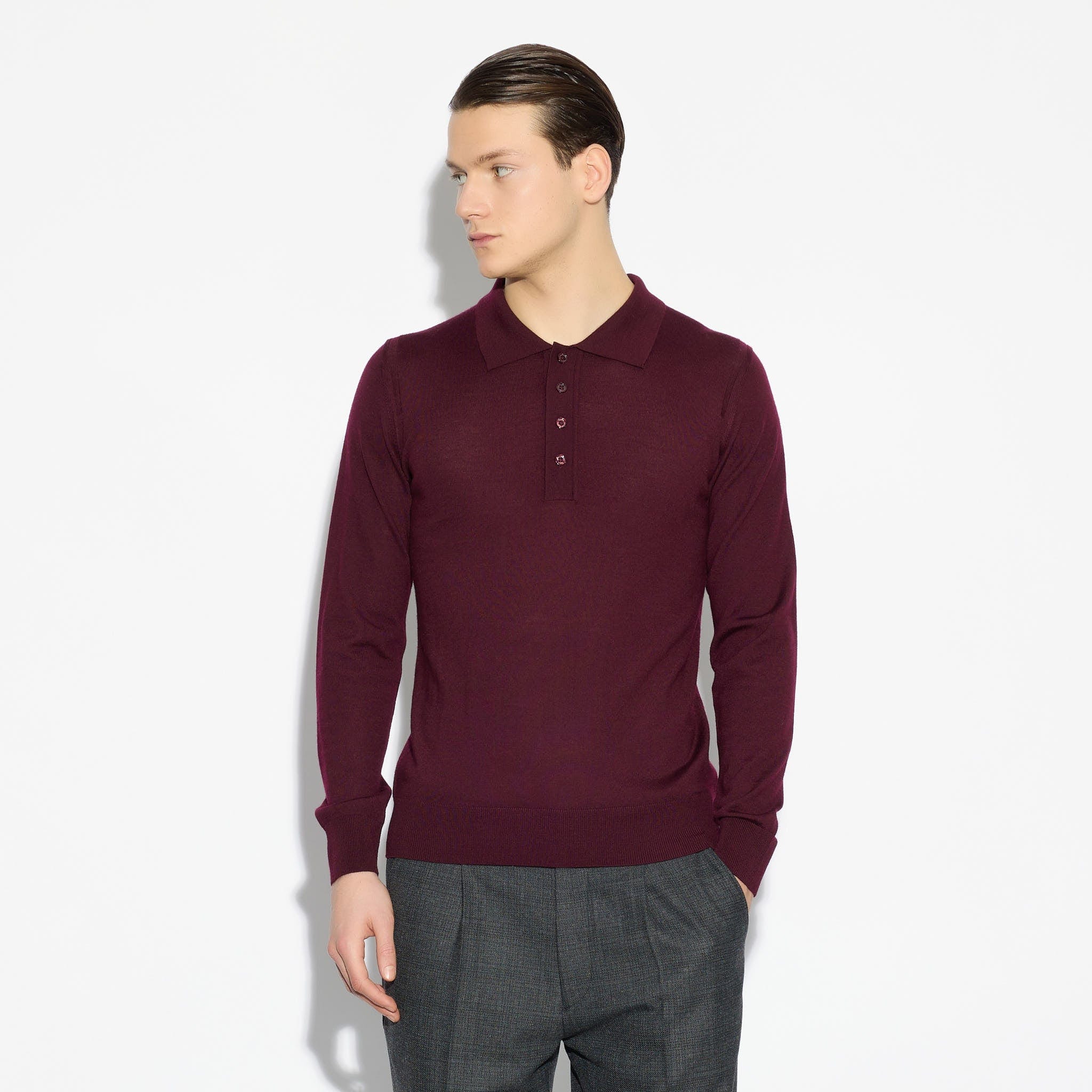 Polo in Maglia Ametista Maglia Girocollo Paolo Pecora