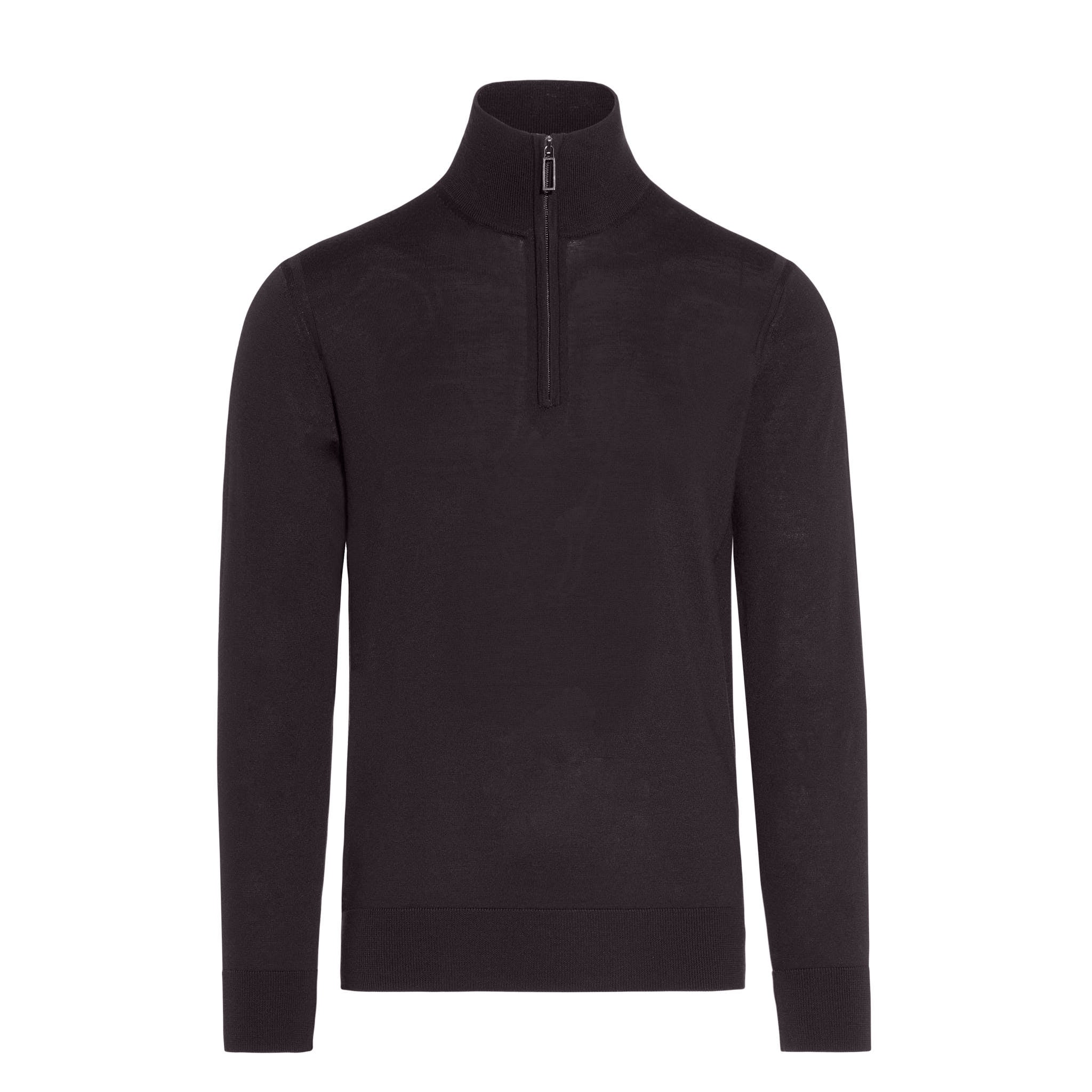 Maglia a Lupetto Marrone con Zip Maglia Lupetto Paolo Pecora