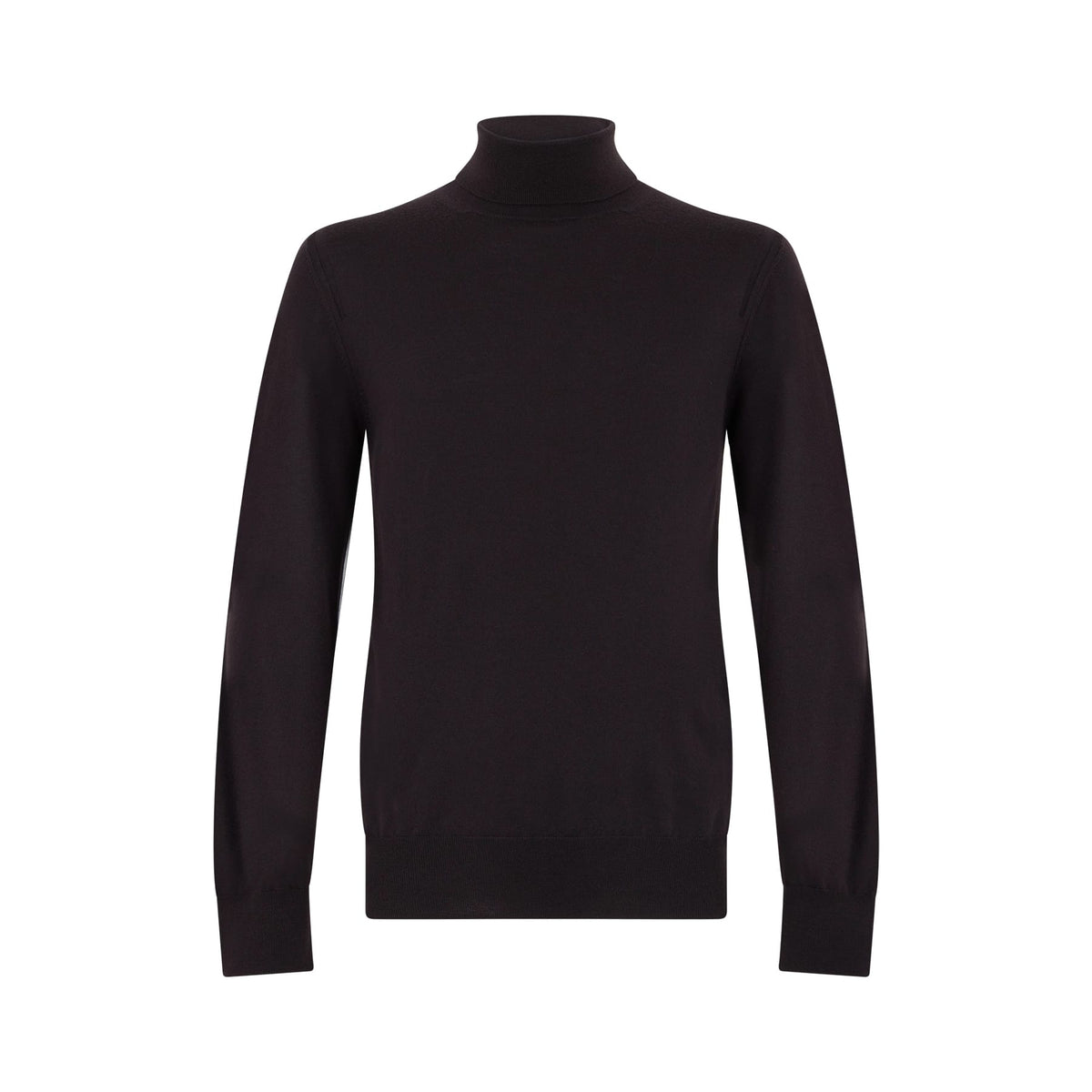 Maglia Lupetto in Lana Merino Extrafine Ebano Maglia Lupetto Paolo Pecora