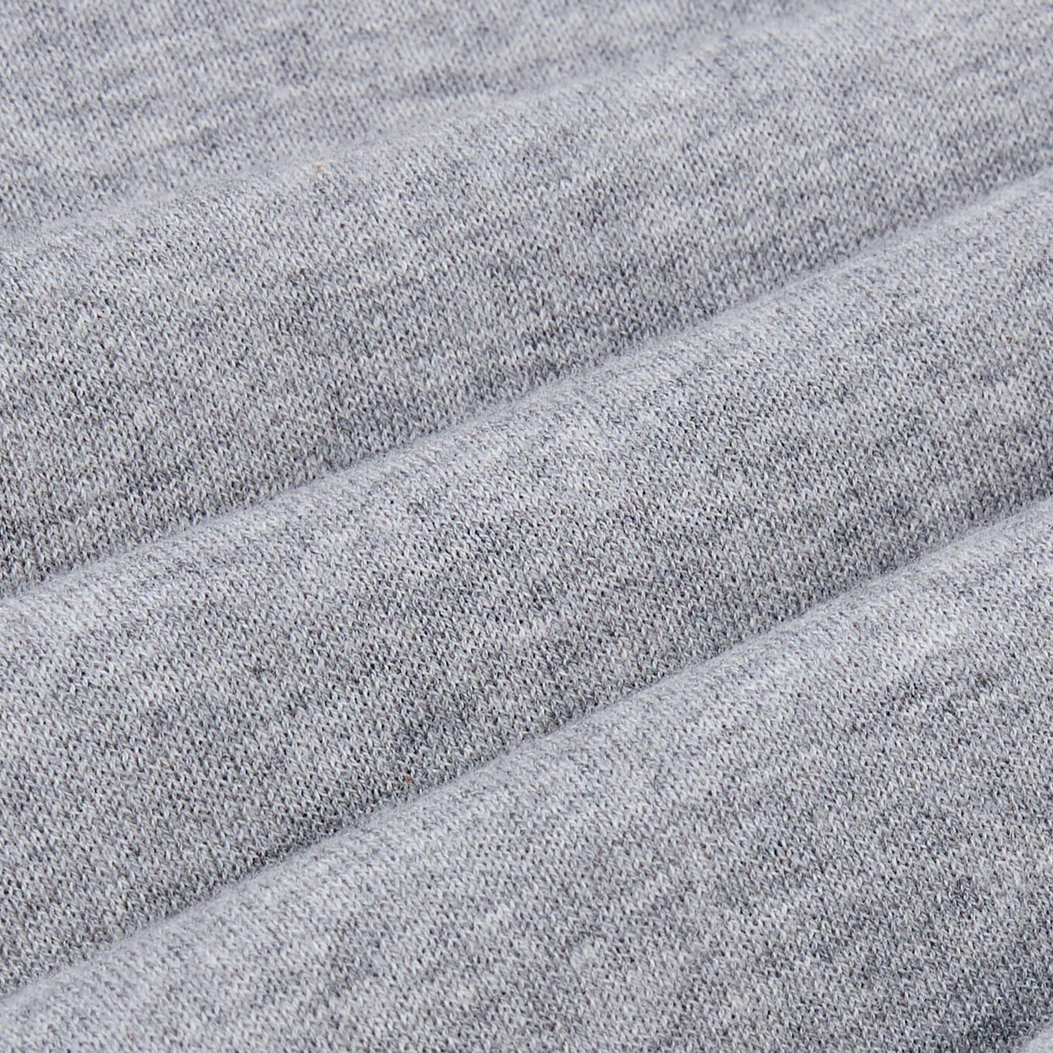 Maglia a Maniche Corte V-Neck in Puro Cotone Extrafine Grigio Melange Maglia Pullover Paolo Pecora