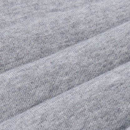 Maglia a Maniche Corte V-Neck in Puro Cotone Extrafine Grigio Melange Maglia Pullover Paolo Pecora