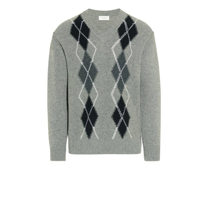 Maglia Pullover Motivo Argyle Grigio Maglia Pullover Paolo Pecora