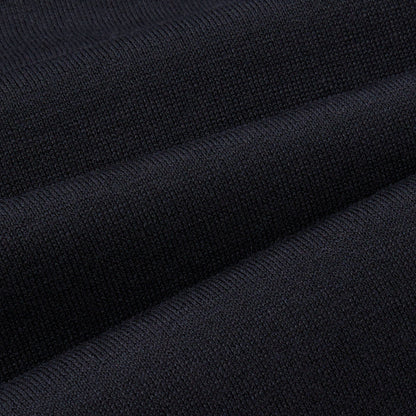 Maglia Pullover V-Neck in Seta Cotone Extrafine Nero Maglia Pullover Paolo Pecora