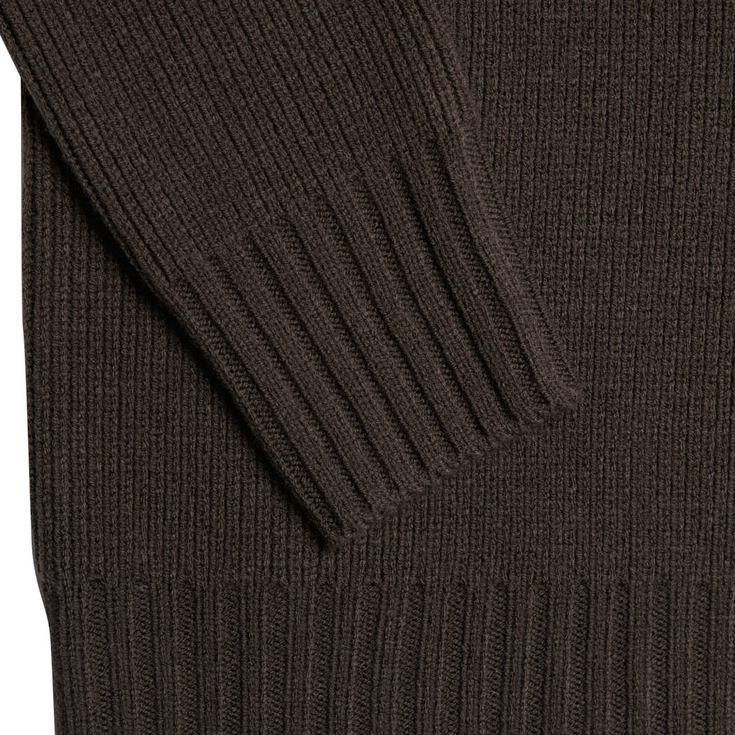 Maglione a Polo Marrone a Costa Inglese Paolo Pecora
