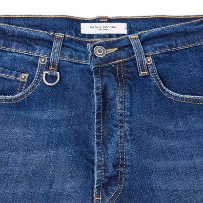 Pantalone Denim Slim Blu Scuro Paolo Pecora