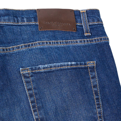 Pantalone Denim Slim Blu Scuro Paolo Pecora