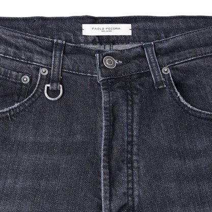 Pantalone Denim Slim Nero Paolo Pecora