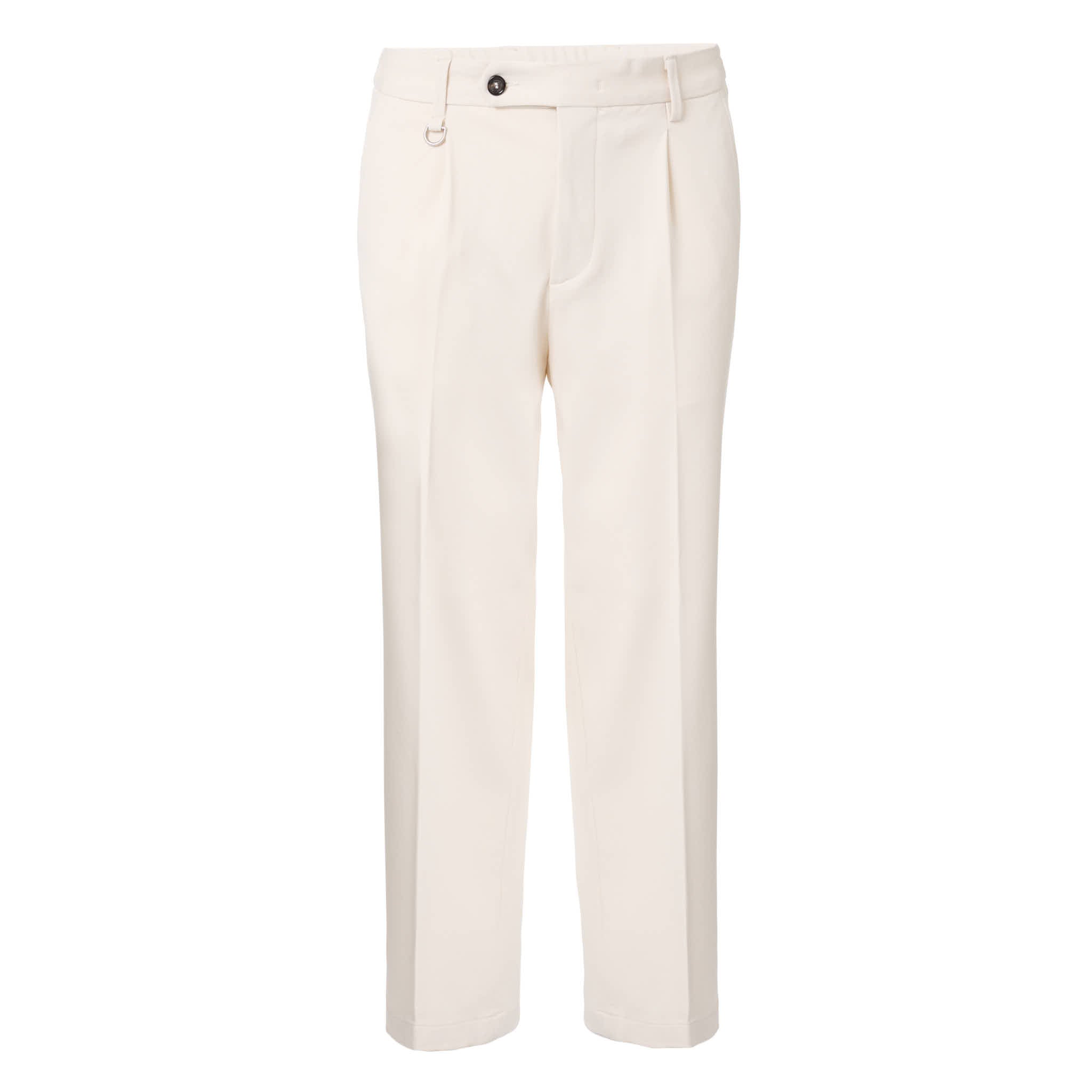 Pantalone Sartoriale in Jersey - Bianco Ecru Paolo Pecora
