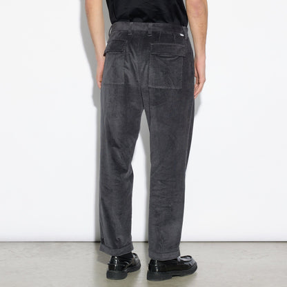 Chino in Velluto Millerighe Fumo Di Londra Pantalone Tessuto Paolo Pecora