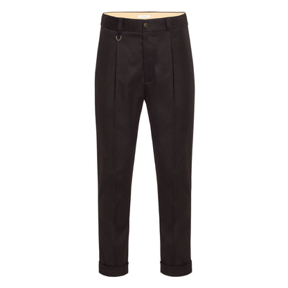 Chino Sartoriale in Gabardina Smerigliata Marrone Pantalone Tessuto Paolo Pecora
