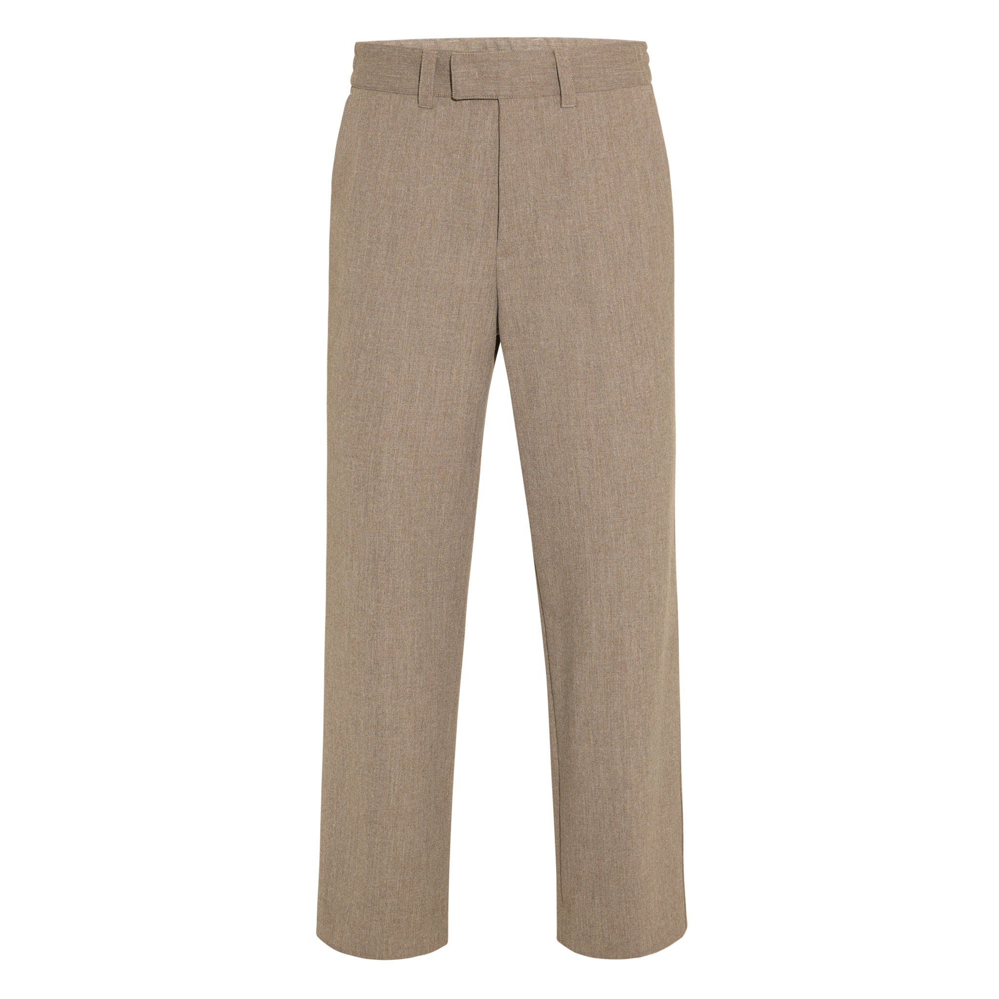 Chino Sartoriale Marrone Chiaro Melange Pantalone Tessuto Paolo Pecora