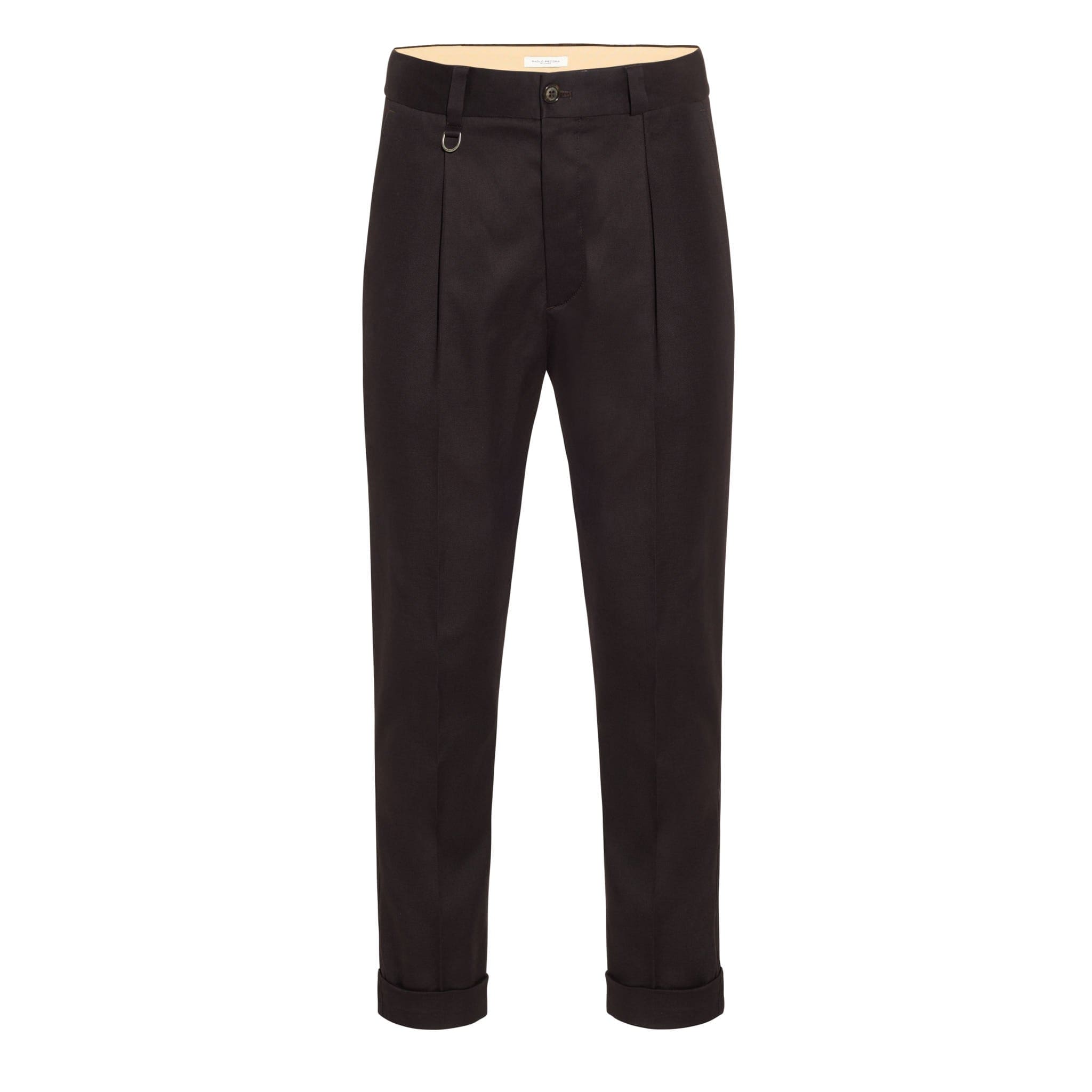 Chino Sartoriale Marrone Pantalone Tessuto Paolo Pecora