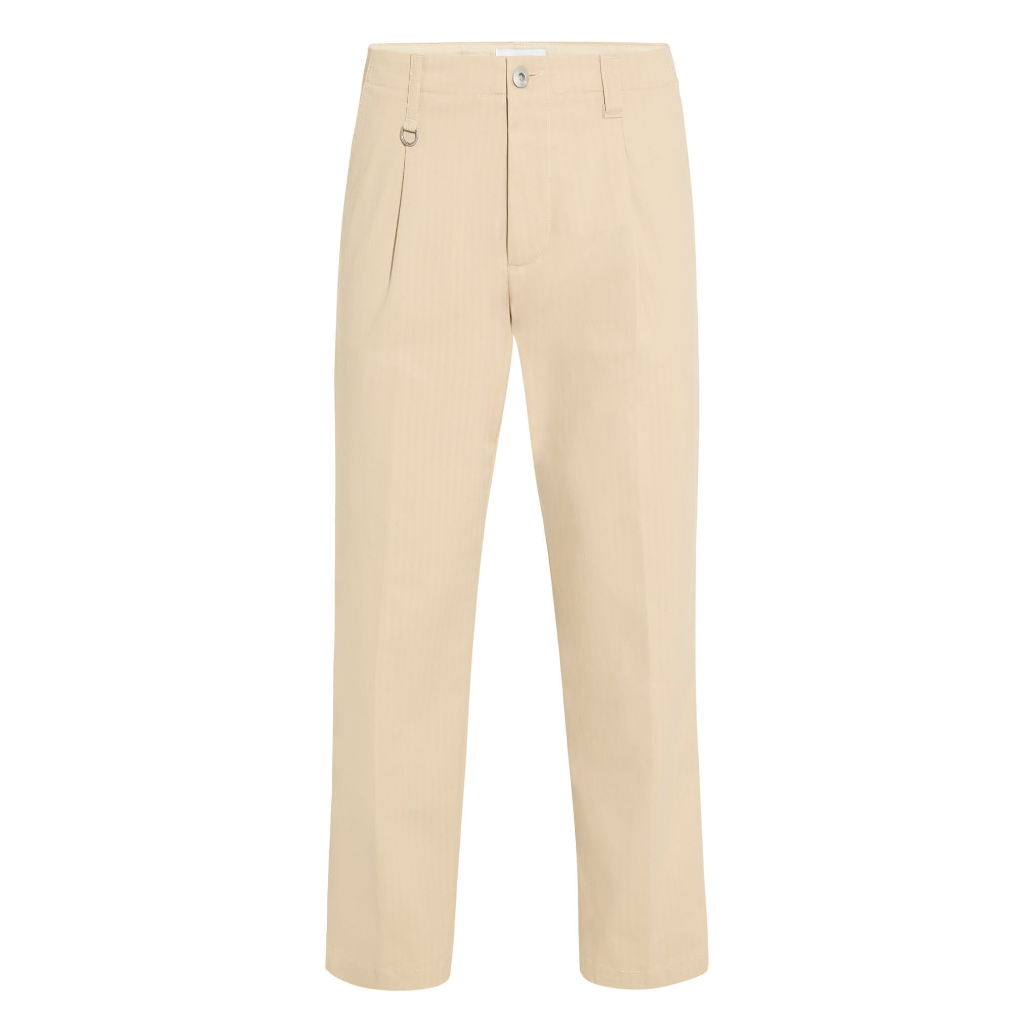 Pantalone Cargo in Cotone Beige Pantalone Tessuto Paolo Pecora