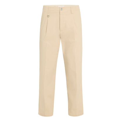 Pantalone Cargo in Cotone Beige Pantalone Tessuto Paolo Pecora
