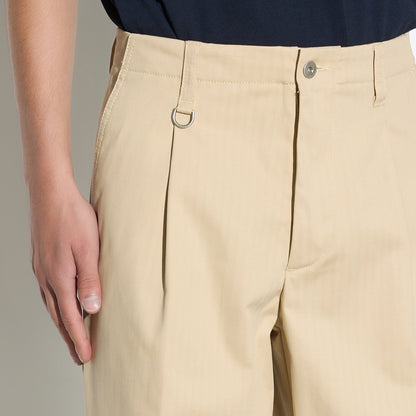 Pantalone Cargo in Cotone Beige Pantalone Tessuto Paolo Pecora