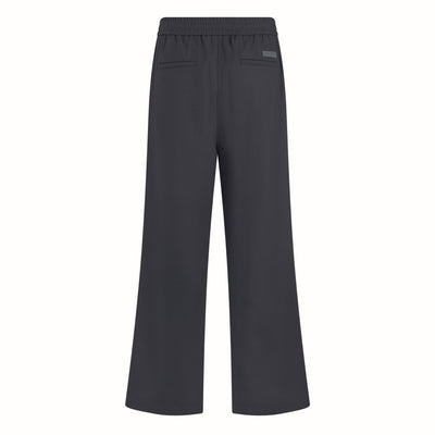 Pantalone Chino con Coulisse Over Fit in Lana e Cashmere Antracite Pantalone Tessuto Paolo Pecora