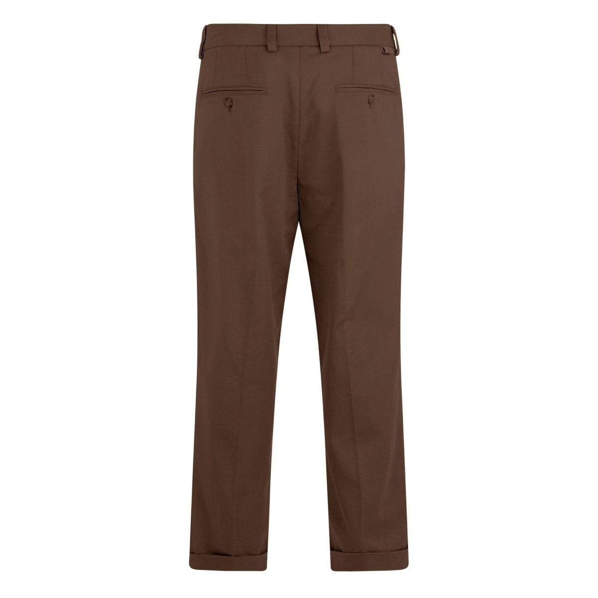 Pantalone Chino Duomo in Gabardina Misto Cotone Wenghe Pantalone Tessuto Paolo Pecora