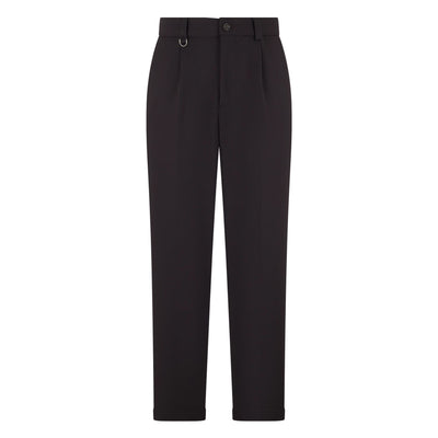 Pantalone Chino Duomo in Tecnolana Ebano Pantalone Tessuto Paolo Pecora