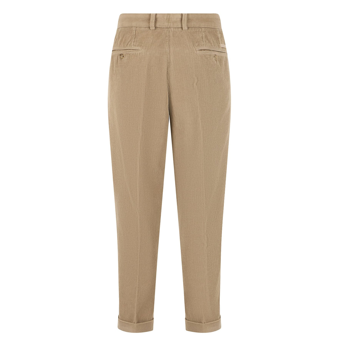 Pantalone Chino Duomo in Velluto a Coste Greige Pantalone Tessuto Paolo Pecora