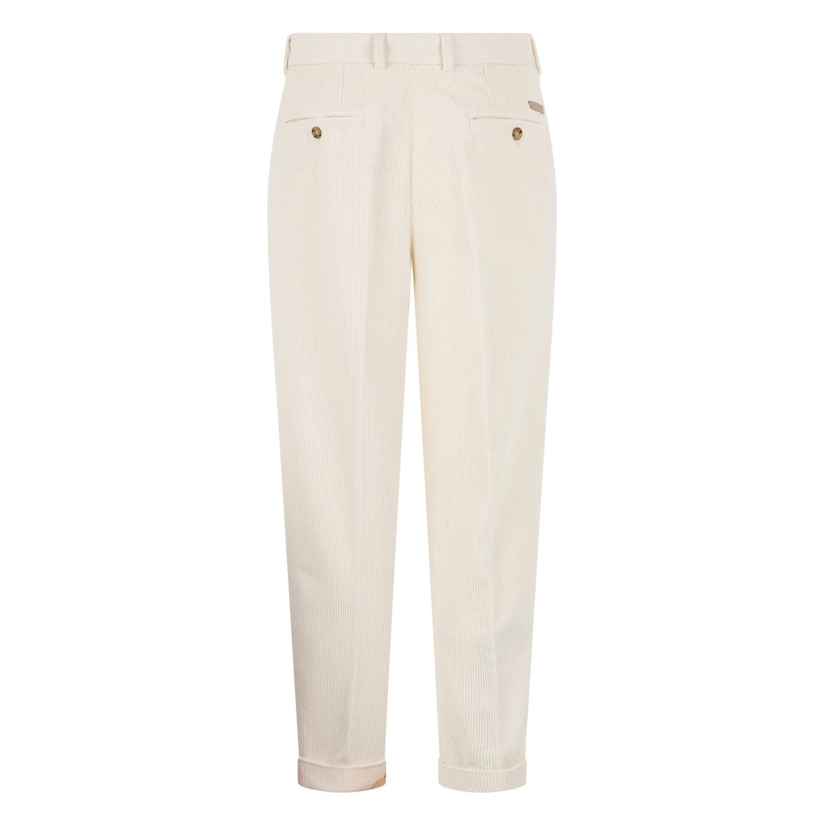 Pantalone Chino Duomo in Velluto a Coste Latte Pantalone Tessuto Paolo Pecora