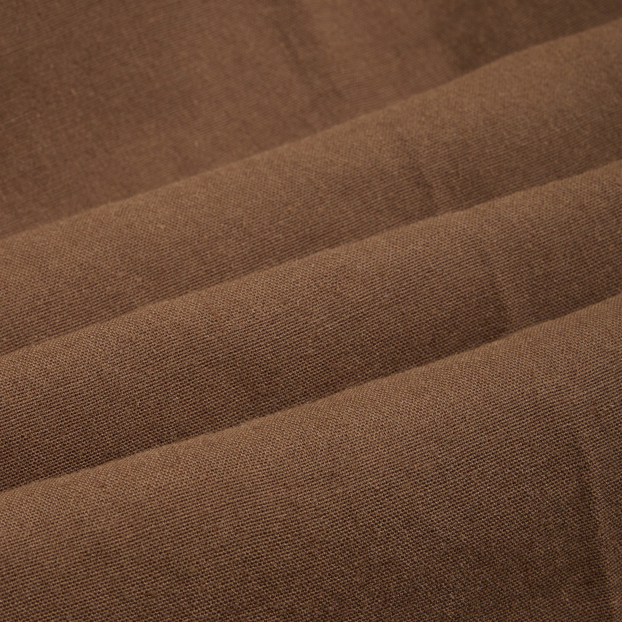 Pantalone Chino Duomo Relaxed Fit in Lino Stretch Nocciola Pantalone Tessuto Paolo Pecora