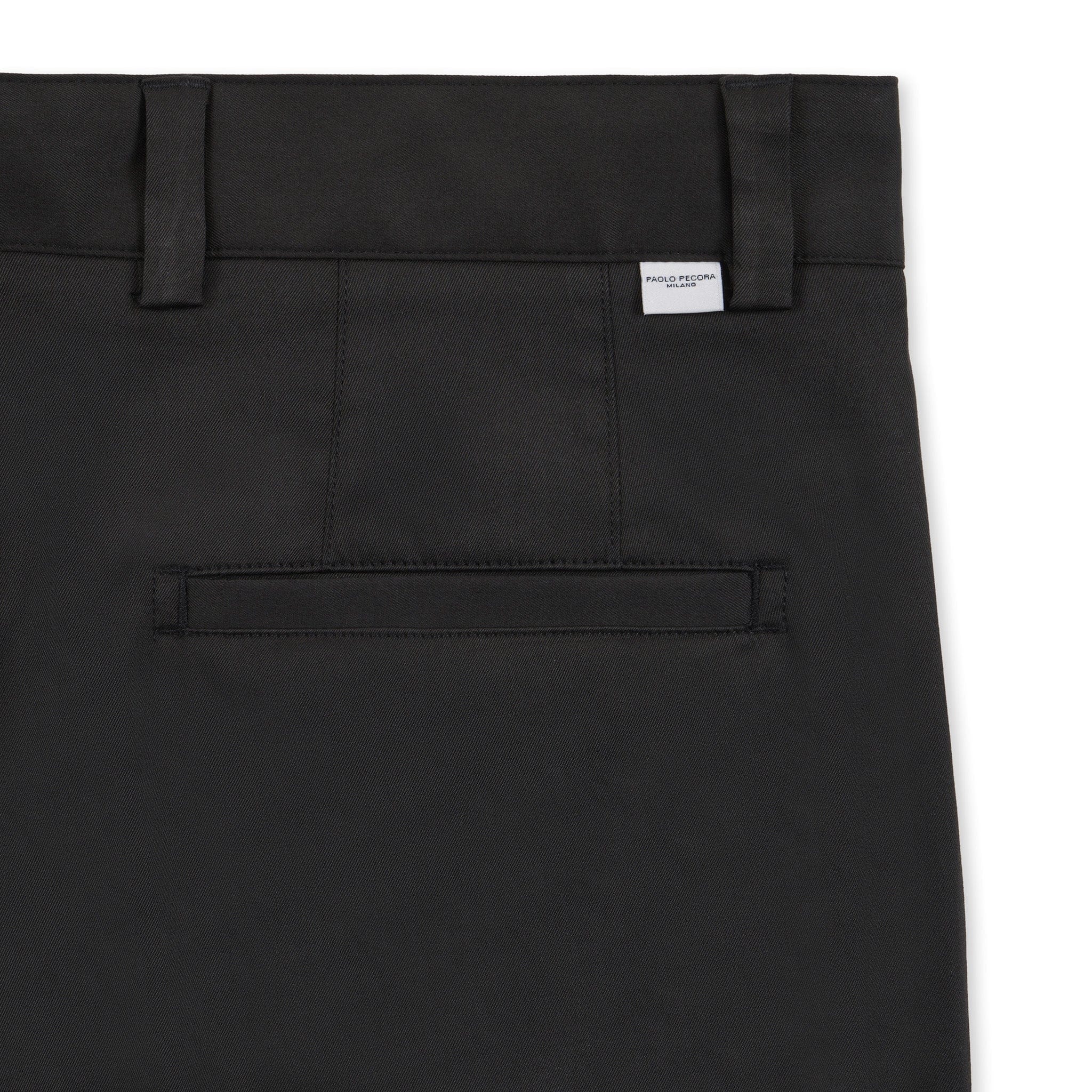 Pantalone Chino Loose Fit in Cotone e Lyocell Nero Pantalone Tessuto Paolo Pecora