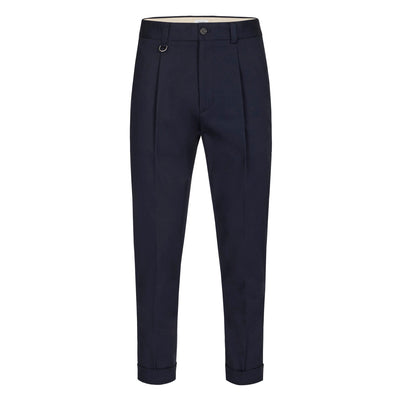 Pantalone Chino Relaxed Fit in Cotone Blu Pantalone Tessuto Paolo Pecora